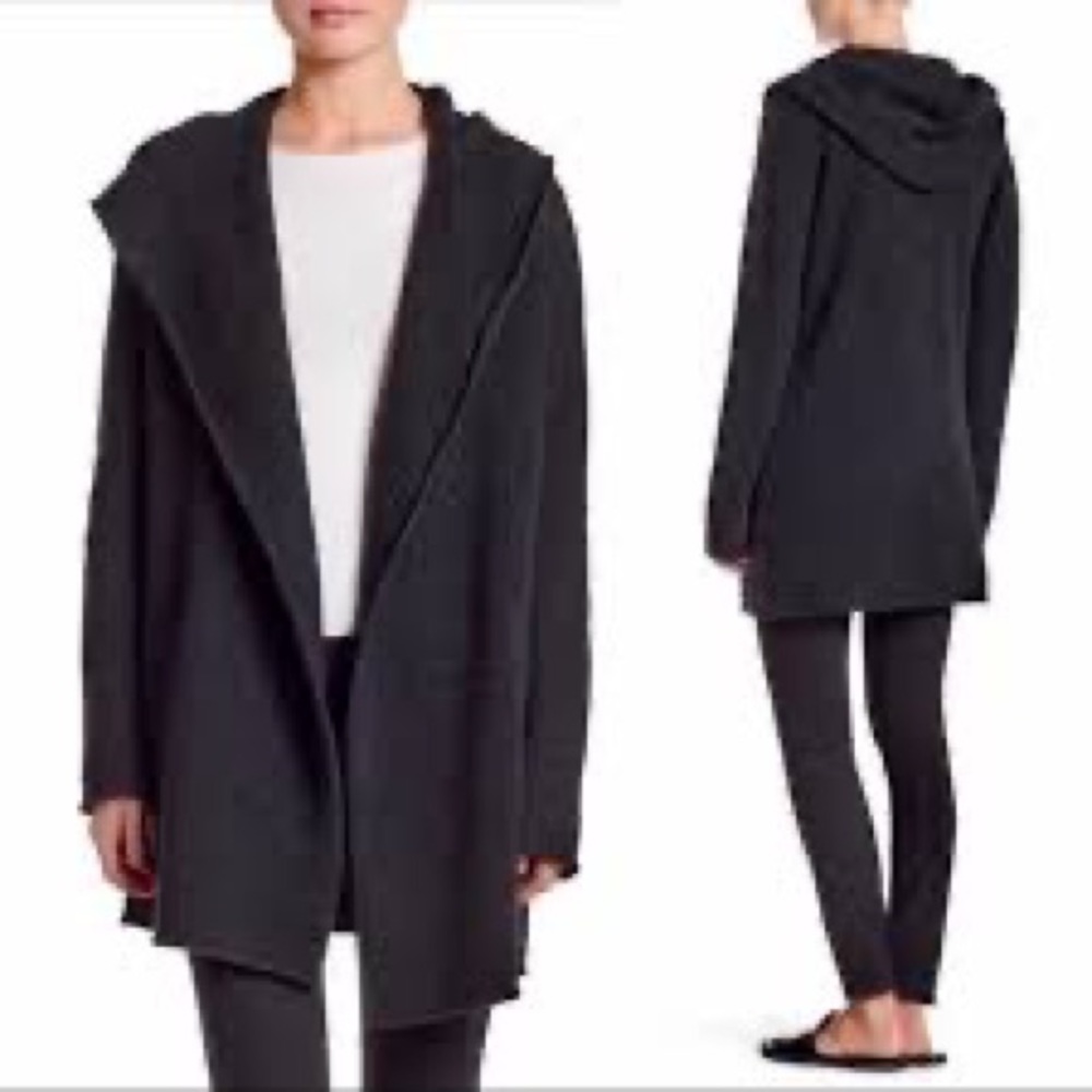 Vince Sophie Open Front Long Hooded Sweater